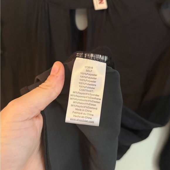 Dolan Left Coast Collection Anthropologie 3/4 sleeve Ruffle Tee top size S - Picture 7 of 9